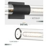 METWET Black Vanity Light Set of 2, 2 Light Modern