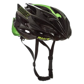 AWE® AWESpeed™ In Mould Adult E-Bike/Bike Road Racing Helmet 58-61cm Black/Green/Carbon *FREE 5 YEAR CRASH REPLACEMENT*