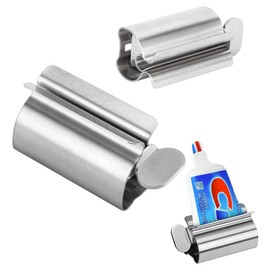 XYTAHDM 2er-Pack Tubenquetscher,Zahnpasta Squeezer Edelstahl Sparen Zahnpasta total Squeeze Out leere Rohre, geeignet für Zahnpasta, Ölfarbe, Handcreme oder Salbe