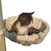 SHENGOCASE 14.6" Beige Basket Lounger Hammock Bed for Cat Tree