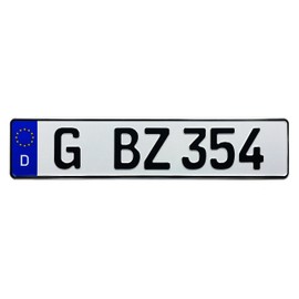 European German License Plate - Gera