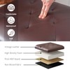 Joveco Leather Storage Ottoman Bench Rectangle 24 Inch Foot Rest