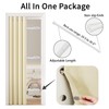 Vatge Door Curtain with Rod and Magnets, W42 x L80,