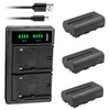 Kastar 3-Pack NP-F550 / NP-F570 Battery and LTD2 USB Charger