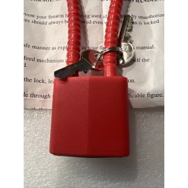 Unbranded Firearm Lock Red 30mm Gun Cable Lock
