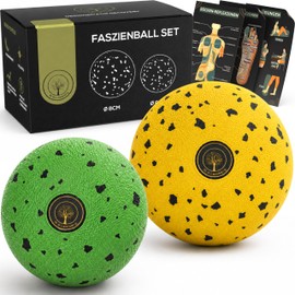 M.S.Lemberg® Fascia Ball Set - 8cm & 6cm Massage Balls for Self Massage