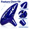12 Hole Alto C Ceramic Ocarina – Handmade Blue Wind