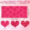DERTE 2 Pcs Heart Valentine's Day Hand Towels Set Red