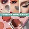 14 Pcs Makeup Brush Set Premium Synthetic Fiber Bristles Foundation