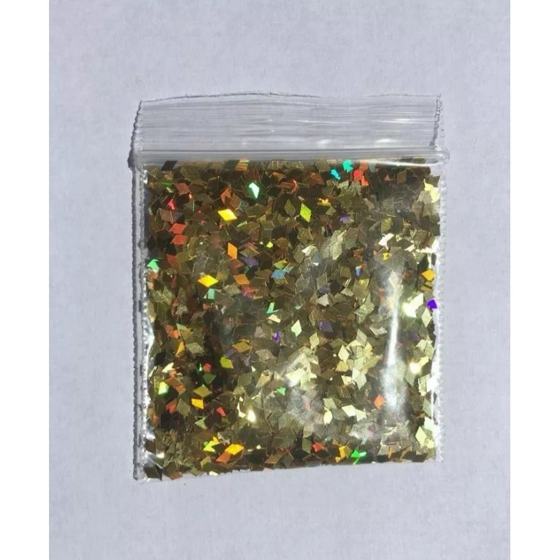 BabyEmma2007 Diamond Shape (Luxury Gold) 2mm Glitter 1tsp-Nail Art Face