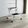 DAWNYIELD Folding 2 Step Stools Portable Heavy Duty Metal Step