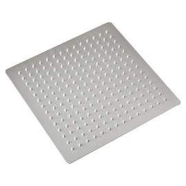 BESy 10 Inch Rain Shower Head, 10" Square Rainfall & High Pressure Stainless Steel Bath Shower Head, 1/16" Ultra Thin, Waterfall Full Body Coverage with Silicone Nozzle, Non Fingerprint Brushed Finish