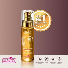 AbbyOil Hair & Scalp Oil – Vegan Abyssinian Oil Serum for All Hair Types – Anti-Frizz, Lightweight, Moisturising & Nourishing – Omega 6 & 9, Vitamin E – Gentle on Sensitive Scalps