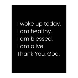 Im Healthy Blessed Alive - Positive Affirmation Christian Motivational Wall Art, Modern Inspirational Wall Decor Print For Home Decor, Living Room Decor, Office Decor, Bedroom Decor, Unframed - 8x10
