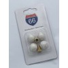Set of 4 Valve Caps + 2 Bicycle Adapters Baseball