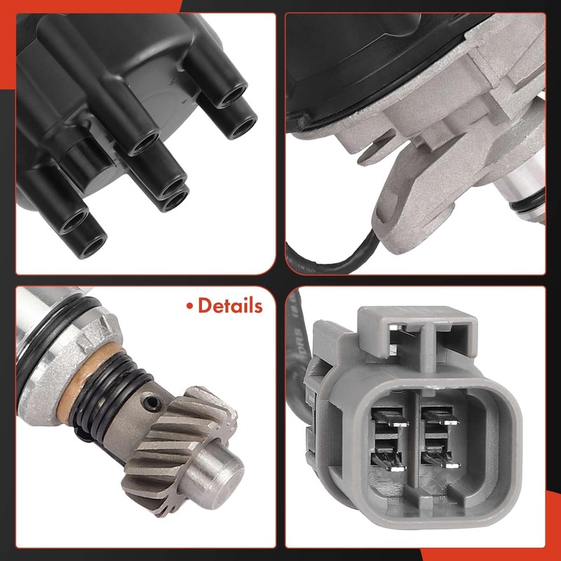 A-Premium Ignition Distributor with Cap and Rotor Compatible with Nissan