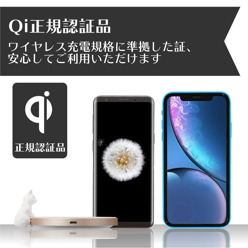 Elecom W-QA08C Wireless Charger Qi Compatible 5W Desktop Animal Model