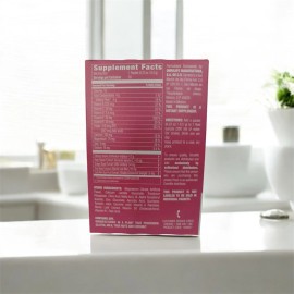 Fem Plus Box with 30 Packets net wt 6.9oz Artificial Peach Flavor.