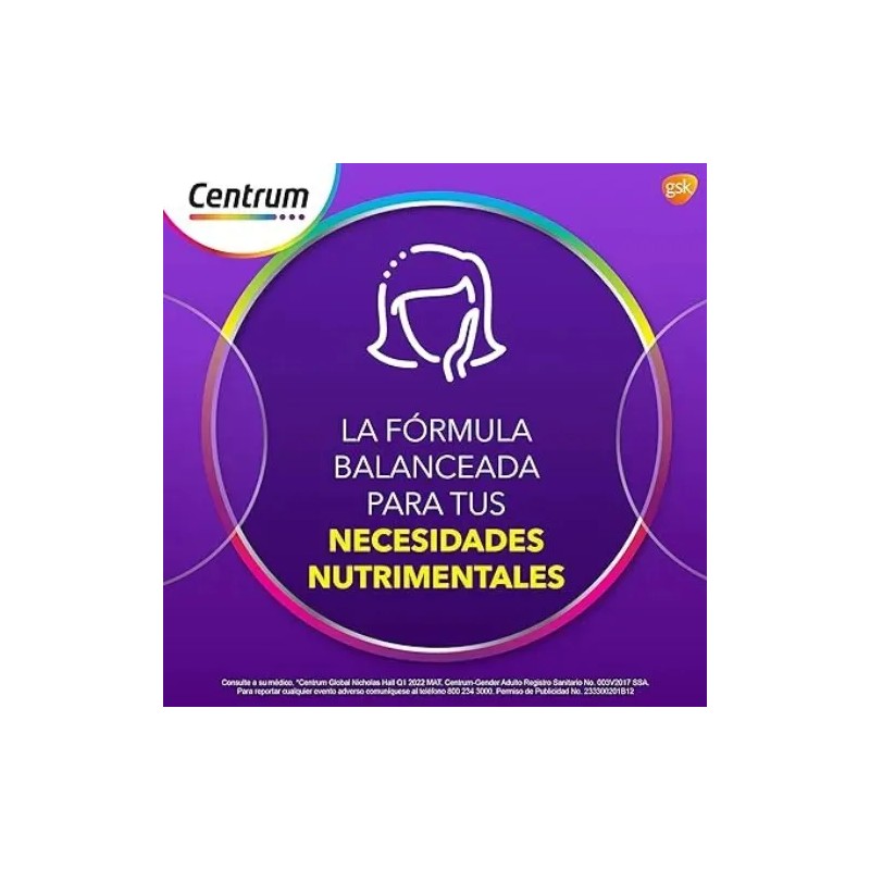 Pack 2 Multivitamínicos De 60 Tabletas Sin sabor para Mujer