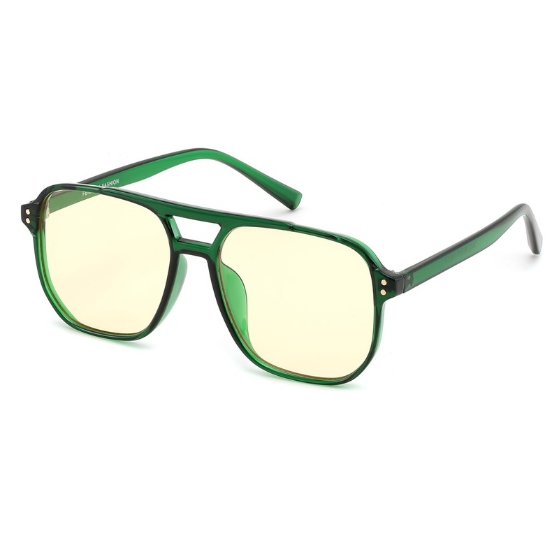 FEISEDY Retro 70s Blue Light Filter Glasses 99.99% Blue Light
