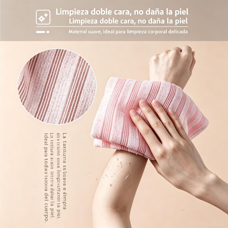 Toalla japonesa exfoliante Zenbodis Zenbody para una piel más lisa