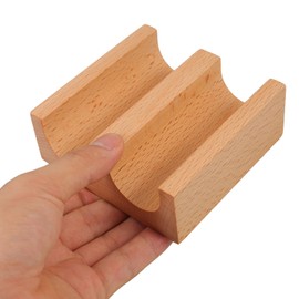 Kichvoe Sushi Taco Holder, Sushi Hand Roll Holder Wood Sushi Display Rack U Shaped Sashimi Plate Sushi Roll Stand Japanese Novelty Serving Tray