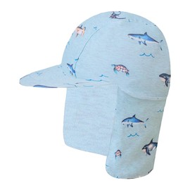 Gifts Treat Baby Boys Sun Hat, UPF 50+ Sun Protection Swim Cap for Kids, Quick Drying Baby Boys Sun Hat for Beach Seaside Pool, Ocean Animals, 2-3Years
