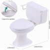 Decorazione in plastica bianca, scala 1:12, per casa, WC, casa,