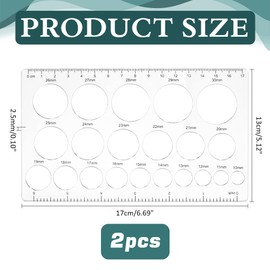 PH PandaHall 10-30mm Acrylic Safety Eye Tool for Amigurumi, 2pcs Auxiliary Tool for Attaching Safety Eyes and Washers Clear Eyeball Gauge Board Eye Insertion Tool for Crochet Stuffed Animal Eyes