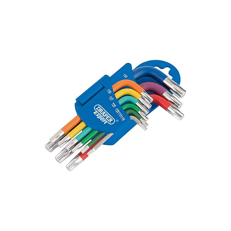 Draper 66135 TX-Star Metric Coloured Short Arm Key 9-Piece Set