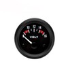 Voltmeter Gauge Black ABS & Metal Diameter 52mm 8-16V Measuring