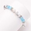 Pingyongchang 2pcs Natural Crystal Bracelet for Women Men Anxiety Beaded