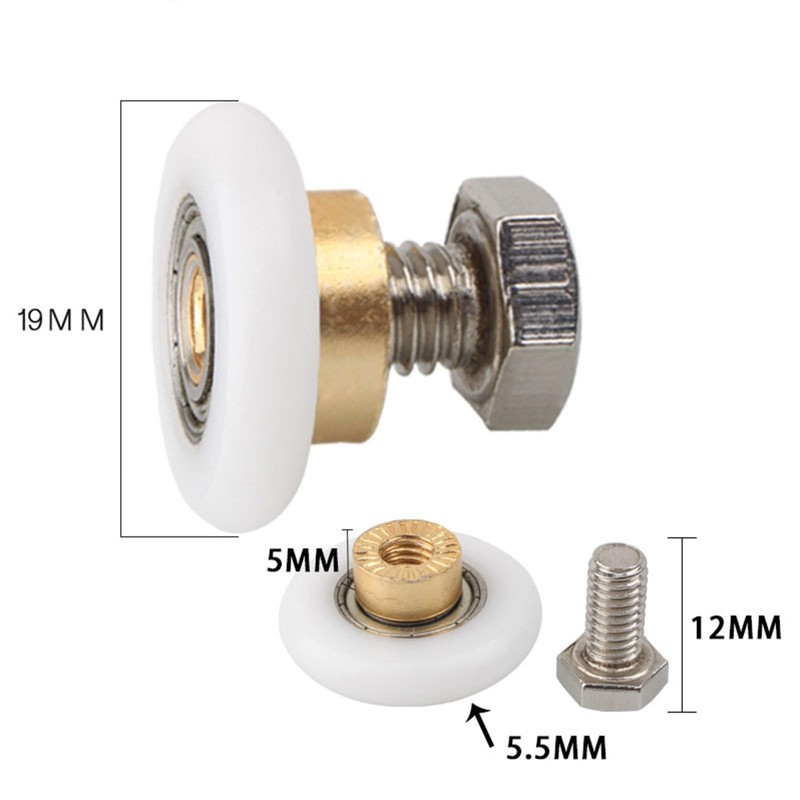 Leliafleury 4 Sets Shower Door Rollers 19mm Shower Doors Wheels