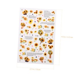 Vaguelly 8 Sheets Sunflower Nail Art Decals DIY Nail Stickers for Easy Application Eye Catching Designs and Home Use for Beginners and Professionals