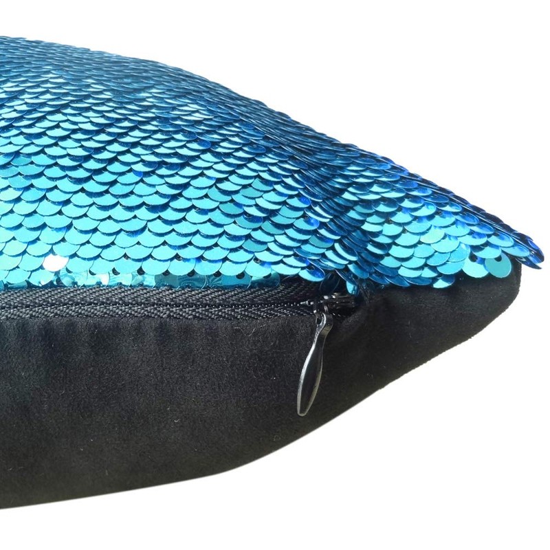San Tungus Teal And Light Purple Mermaid Pillow Cushions,18"x18" Reversible