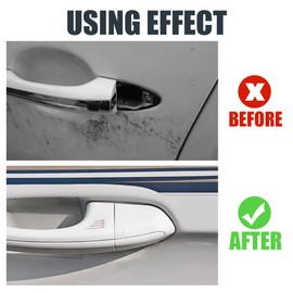 Jerbor Front Left Driver Exterior Door Handle Lock Bezel Cover Cap for Ford Fusion 2013-2020, Door Handle Cap for Edge 2015-2021 for DS7Z-54218A15-DC (Pearl White)