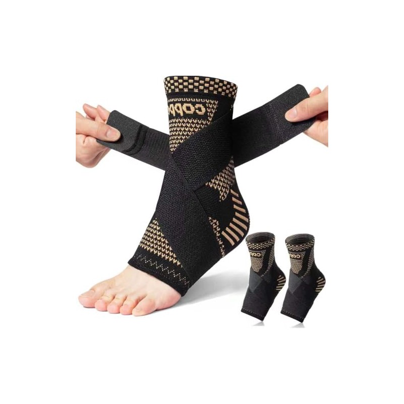 Jiangyun Ankle Brace 2 Pack, Adjustable Compression Stabiliser