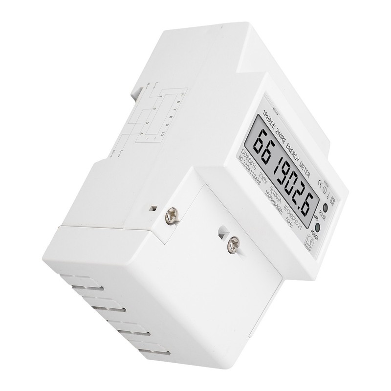 Electricity Meter 1 Phase 2 Wire LCD AC 5A 100A