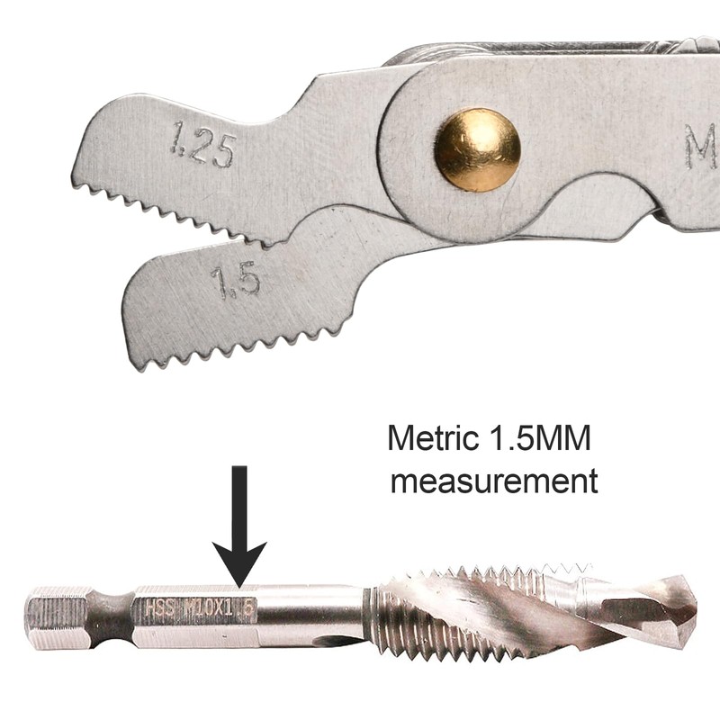 52 Sheets Metric/Whitworth Stainless Steel Thread Gauge 60/55 Degree Measuring
