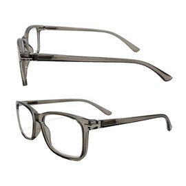 Readerest - Gafas de lectura con bloqueo de luz azul (gris, aumento de 2,75)