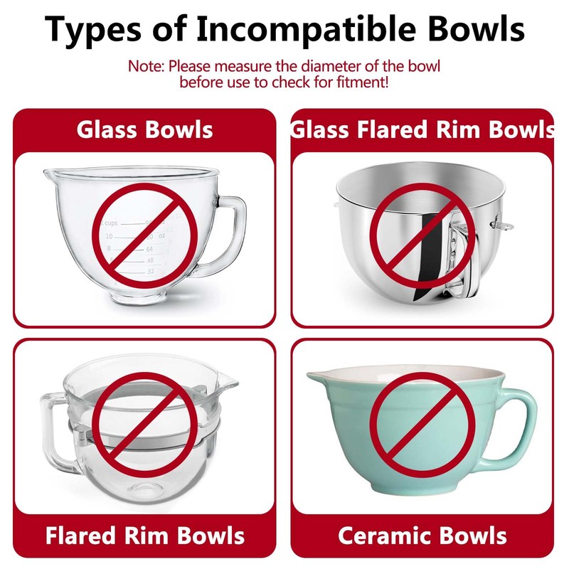 Mixing Bowl Covers for Kitchen Aid Stand Mixer 6-7 Quart