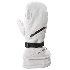 SWANY Men's X-Cell 2.1 Sports Moisture-Wicking Quick-Drying Warm Durable Flexible Insulated Leather Winter Mittens, White, Medium