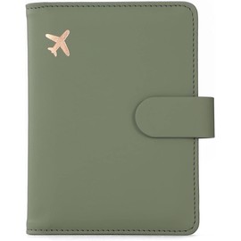 TRENDMAKERS Premium Leather Passport Holder Covers Case Waterproof Rfid Blocking Travel Wallet Passport Holder Cute Passport Book for Women and Men