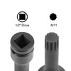 uxcell 1/2" Drive x M11 (11mm) Impact Triple Square Spline