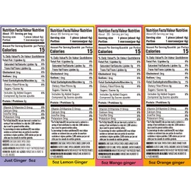 Gem Gem Ginger Candy Chewy Ginger Chews (Assorted Mix, 5.0oz, Pack of 12)