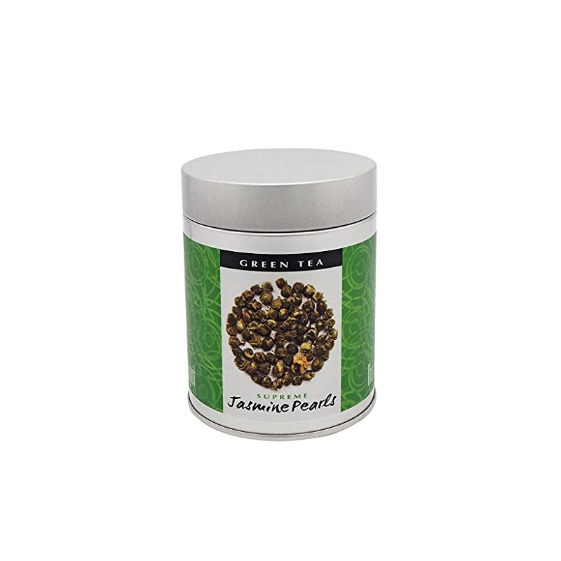 The Exotic Teapot - Supreme Jasmine Pearls Tea, 75g Tin,