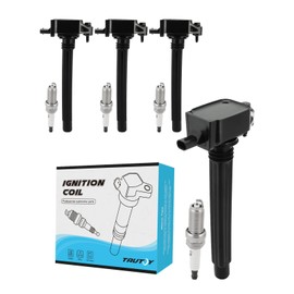 TAUTOY Set Of 4 UF751 Ignition Coil Pack & Iridium Spark Plugs (2.4L Only) 2013-2020 For Jeep Cherokee Compass Renegade,For Chrysler 200,For Dodge Dart,For Fiat 500X,Replace # U5364 68242286AB UF754