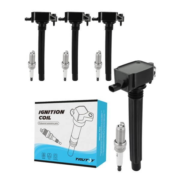 TAUTOY Set Of 4 UF751 Ignition Coil Pack & Iridium