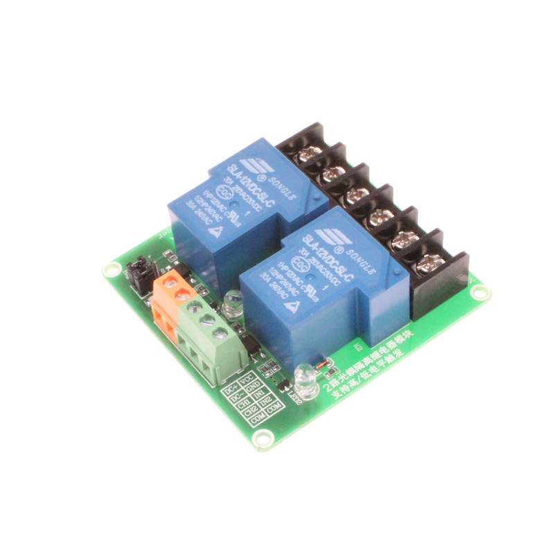 NOYITO 30A 2-Channel Relay Module High Low Level Trigger With