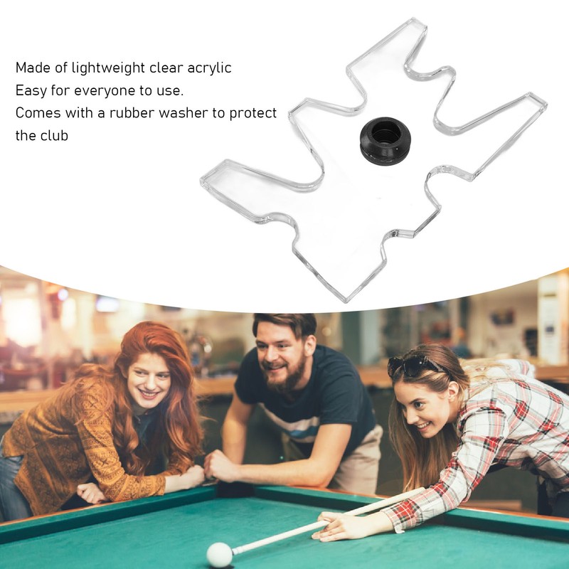 Billiard Bridge Head Portable Clear Acrylic Snooker Pool Cue Moosehead